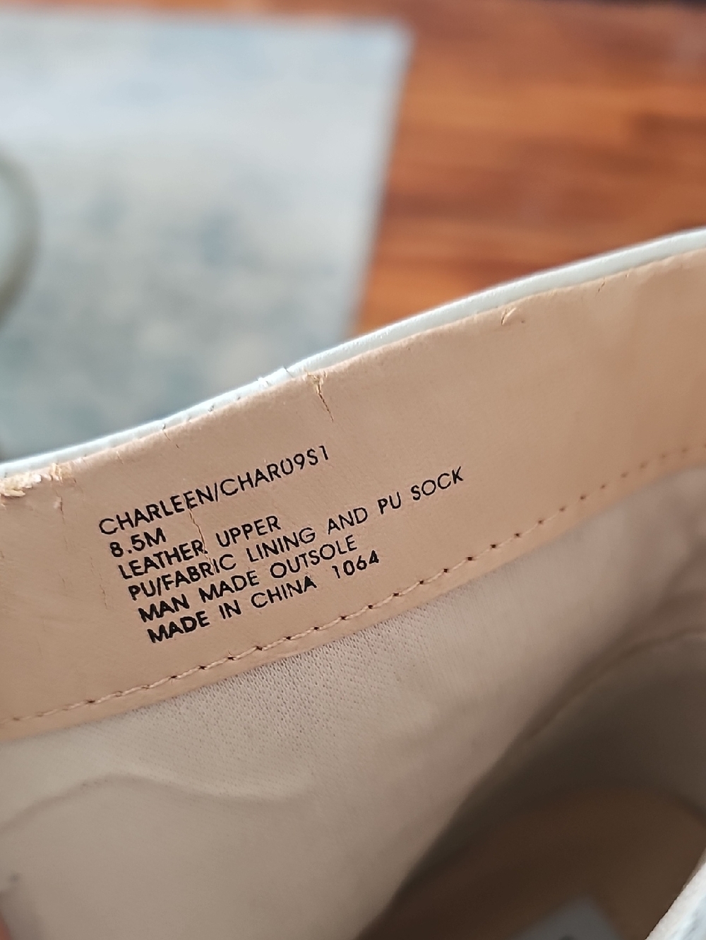 Steve Madden Charlene Leather Ankle Boots with Wooden Heel White Sz 8.5 New - Picture 13 of 13